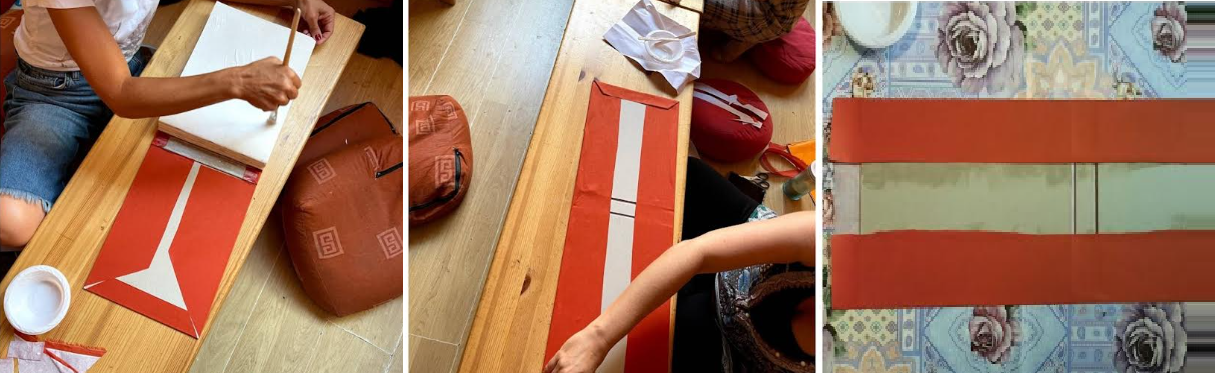 הדבקת הבד לחזיתות